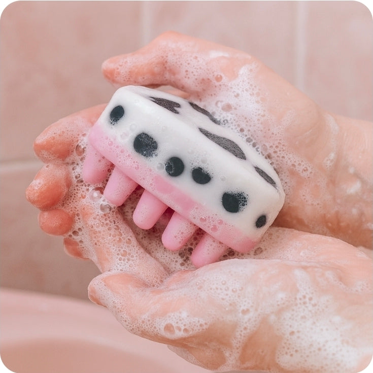 Pink Cow Combo Gift Set – Pink Lemonade Bath Bombs + Pink Bubbly Massage Soap Bar