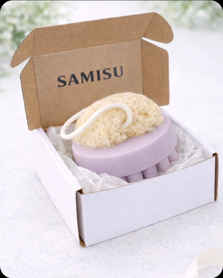 Snow Farie Shea Butter Soap on a Rope – Exfoliating Massage Bar with Natural Loofah