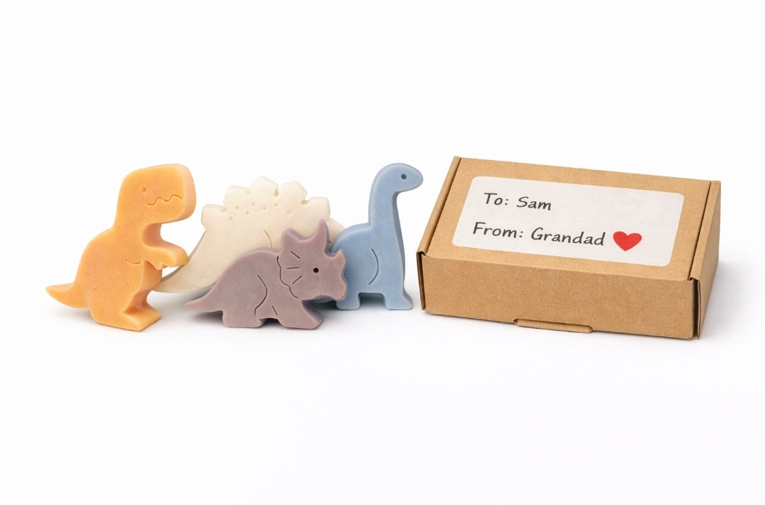 Dinosaur Soap Gift Set | Handmade Glycerine Soaps | Fun Kids Bath Time