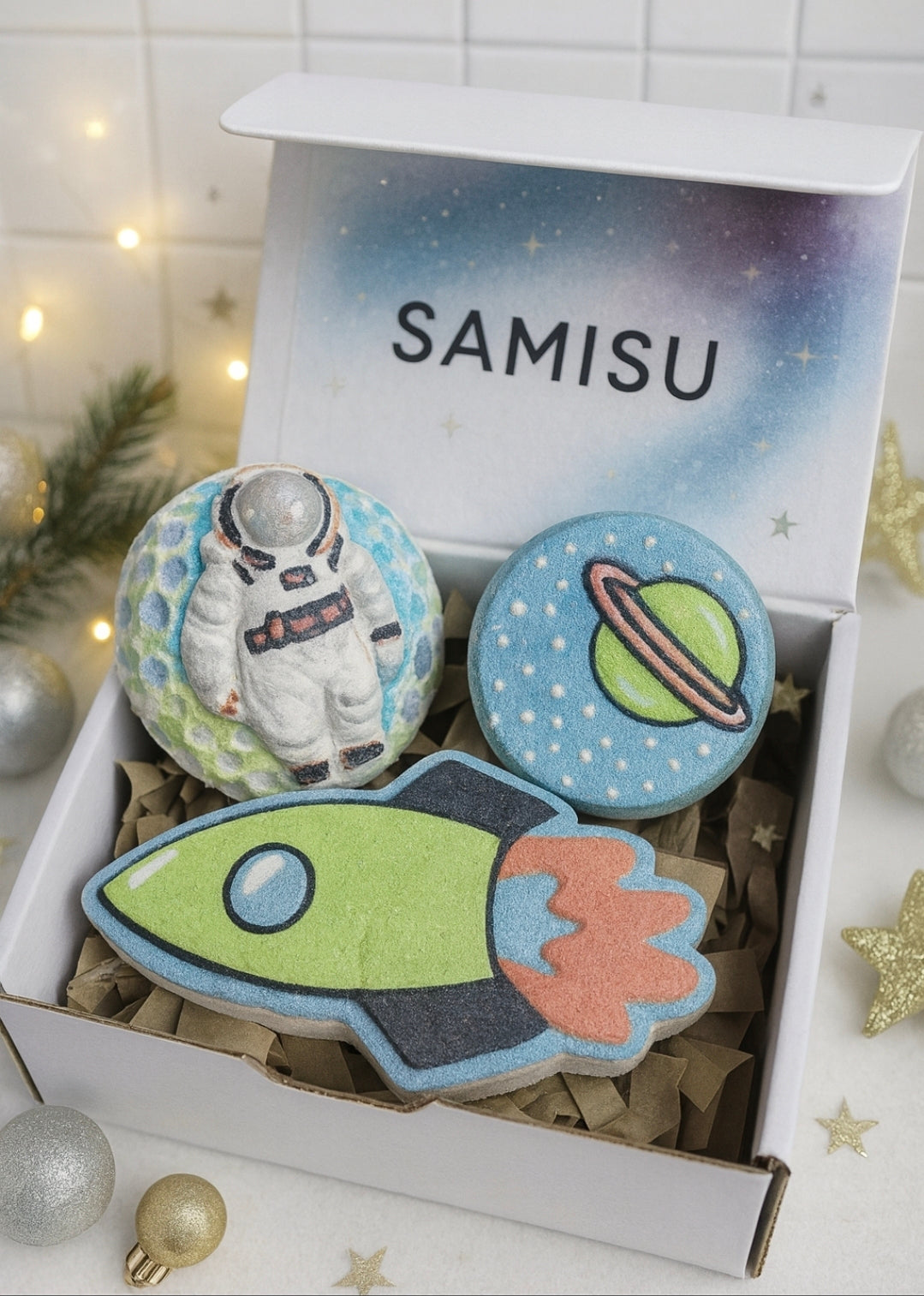 Space Away Bath Bombs – Colourful Galaxy Bath Bomb Set