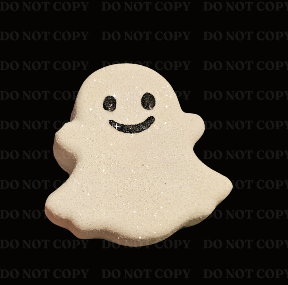 Handmade Halloween Bath Bomb Gift Set – Ghost, Pumpkin & BOO Trio – Fruity Peppermint Fragrance – Eco Gift