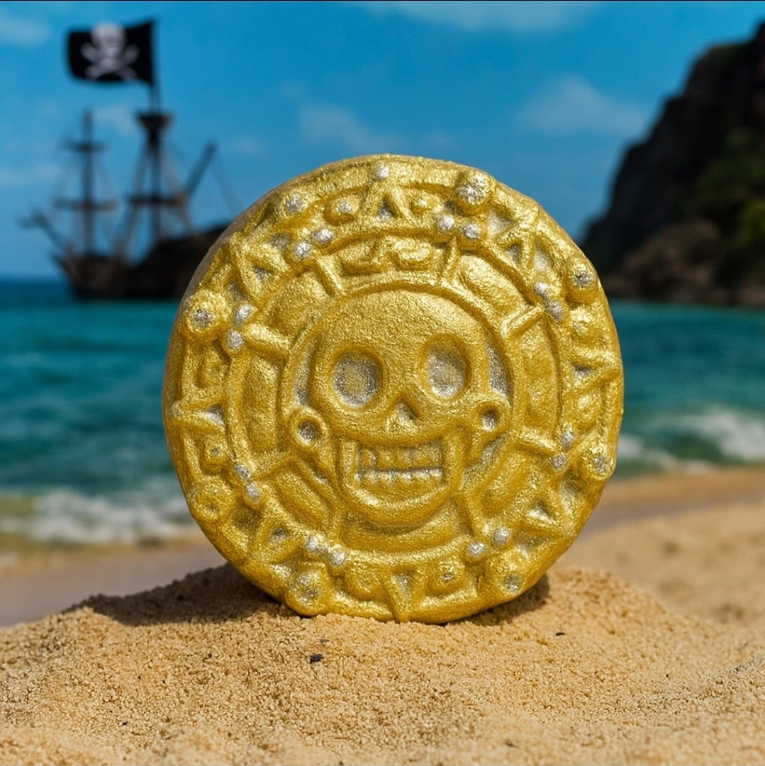 Pirate Bath Bomb Gift Set – Skull, Treasure Map & Gold Coin