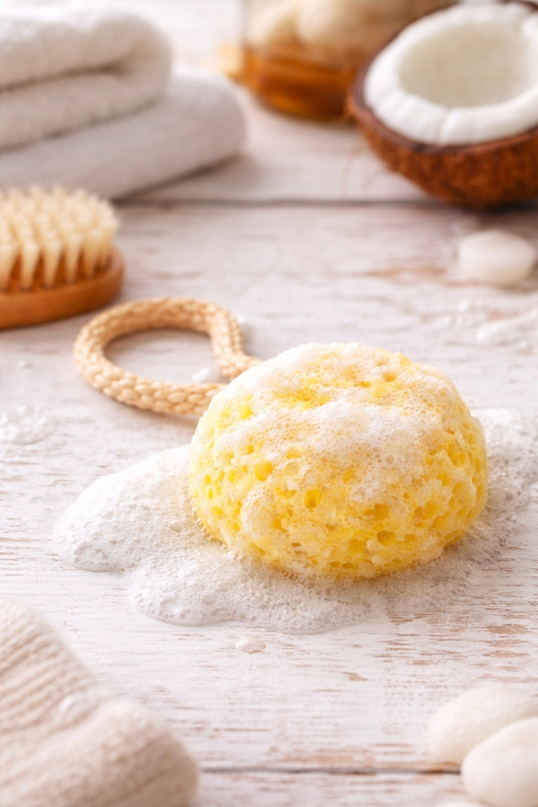 Exfoliating Soap Sponge on a Rope