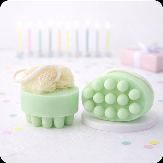 Vegan Soap, Watermelon, Massage, Natural Loofah, Shea Butter, Soap On A Rope, Gift
