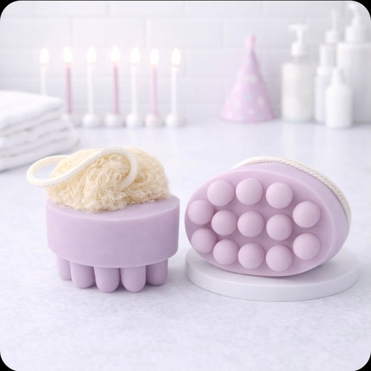 Snow Farie Shea Butter Soap on a Rope – Exfoliating Massage Bar with Natural Loofah