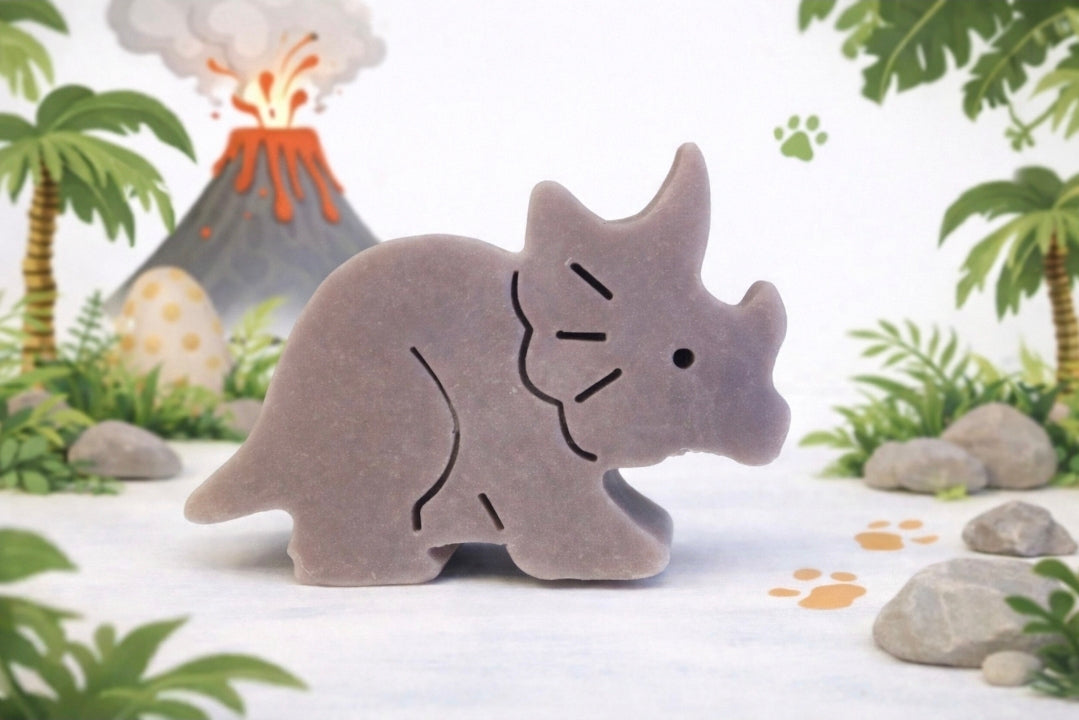Triceratops Dinosaur Soap for Kids | Handmade Glycerine Soap Gift UK