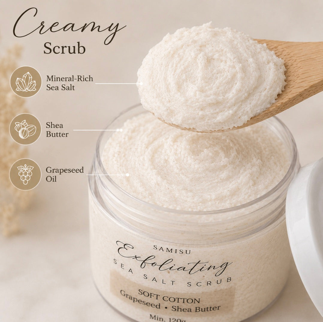 Soft Cotton Sea Salt Scrub