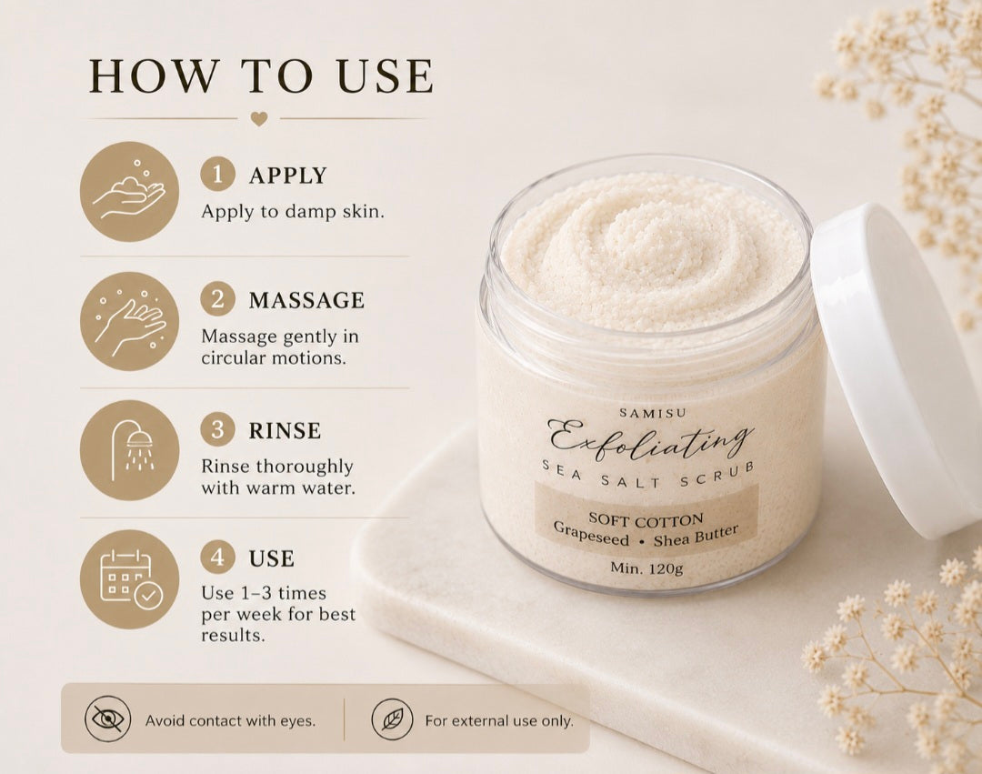 Soft Cotton Sea Salt Scrub